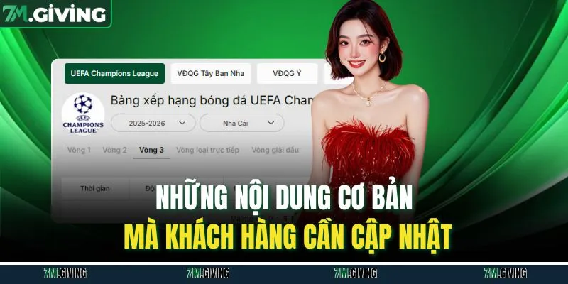 Những nội dung cơ bản mà khách hàng cần cập nhật